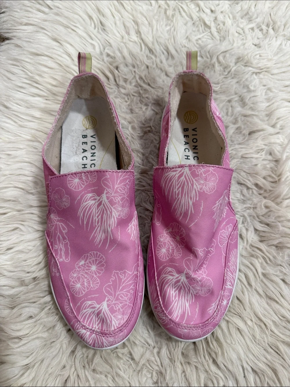WOMENS VIONIC VENICE MALIBU SLIP-ON CANVAS SNEAKER - PROTEUS JELLYFISH - PINK 10